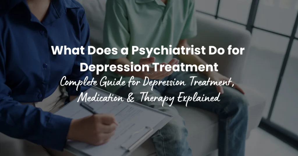 Depression psychiatrist providing evidence based treatment to patient in Reston virginia
