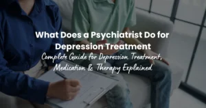 Depression psychiatrist providing evidence based treatment to patient in Reston virginia